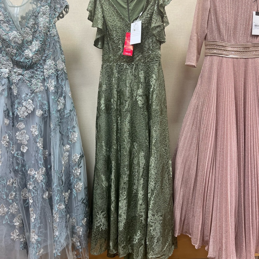 The olive green gown